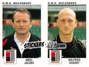 Sticker Ariel Jacobs / Wilfried Godart - Football Belgium 2000-2001 n. 460 - Panini