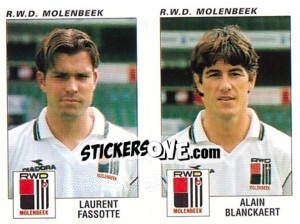 Sticker Laurent Fassotte / Alain Blanckaert - Football Belgium 2000-2001 n. 461 - Panini