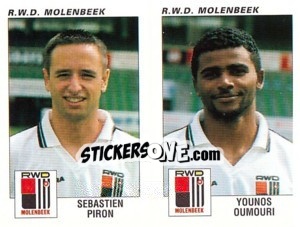 Sticker Sebastien Piron / Younos Oumouri - Football Belgium 2000-2001 - Panini