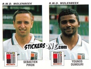 Sticker Sebastien Piron / Younos Oumouri - Football Belgium 2000-2001 n. 462 - Panini
