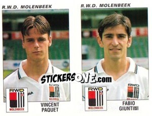 Sticker Vincent Paquet / Fabio Giuntini - Football Belgium 2000-2001 - Panini