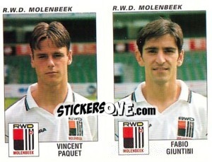 Sticker Vincent Paquet / Fabio Giuntini - Football Belgium 2000-2001 n. 465 - Panini