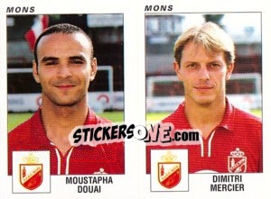 Sticker Moustapha Douai / Dimitri Mercier - Football Belgium 2000-2001 n. 467 - Panini