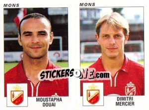 Sticker Moustapha Douai / Dimitri Mercier - Football Belgium 2000-2001 - Panini