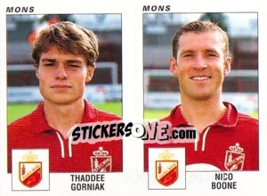 Cromo Thaddee Gorniak / Nico Boone - Football Belgium 2000-2001 - Panini
