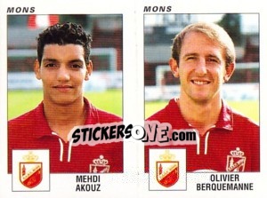 Sticker Mehdi Akouz / Olivier Berquemanne - Football Belgium 2000-2001 - Panini