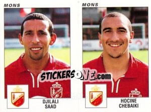 Cromo Djilali Saad / Hocine Chebaiki - Football Belgium 2000-2001 - Panini