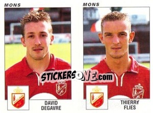 Cromo David Degavre / Thierry Flies - Football Belgium 2000-2001 - Panini