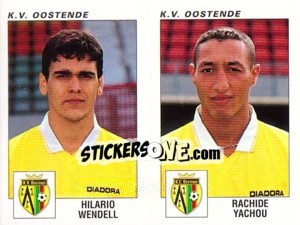 Sticker Hilario Wendell / Rachide Yachou - Football Belgium 2000-2001 - Panini