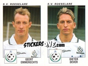 Sticker Geert Emmerechts / Dieter Dever - Football Belgium 2000-2001 - Panini