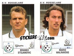 Sticker Branko Stojanovic / Mario Walravens - Football Belgium 2000-2001 - Panini