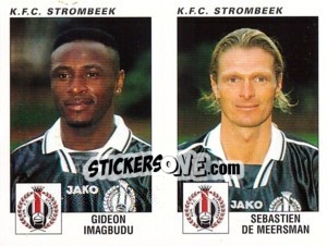 Sticker Gideon Imagbudu / Sebastien De Meersman - Football Belgium 2000-2001 n. 487 - Panini