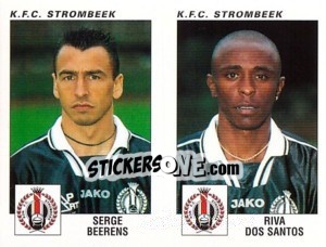 Sticker Serge Beerens / Riva Dos Santos - Football Belgium 2000-2001 - Panini