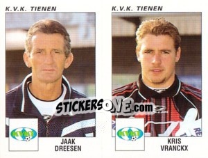 Sticker Jaak Dreesen / Kris Vranckx - Football Belgium 2000-2001 n. 490 - Panini