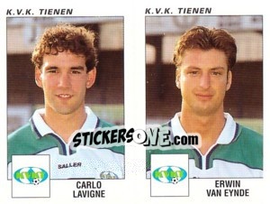 Sticker Carlo Lavigne / Erwin Van Eynde - Football Belgium 2000-2001 - Panini