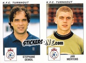 Sticker Stephane Demol / Jan Mertens - Football Belgium 2000-2001 - Panini