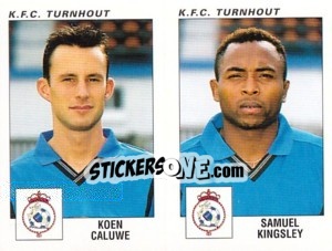 Figurina Koen Caluwe / Samuel Kingsley - Football Belgium 2000-2001 n. 498 - Panini