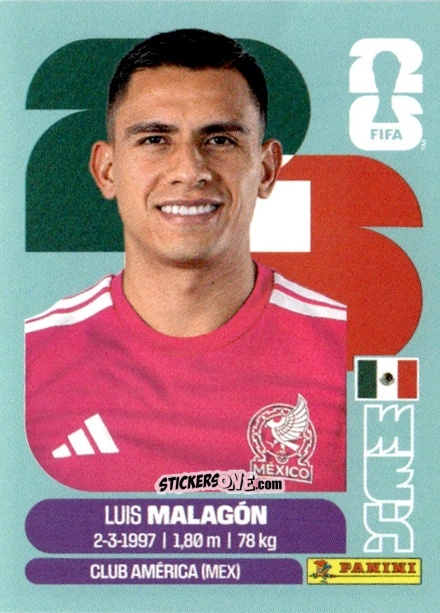 Figurina Luis Malagón - Fifa World Cup 2026. Standard Edition n. MEX2 - Panini