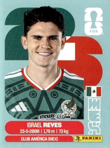 Figurina Israel Reyes - Fifa World Cup 2026. Standard Edition n. MEX7 - Panini