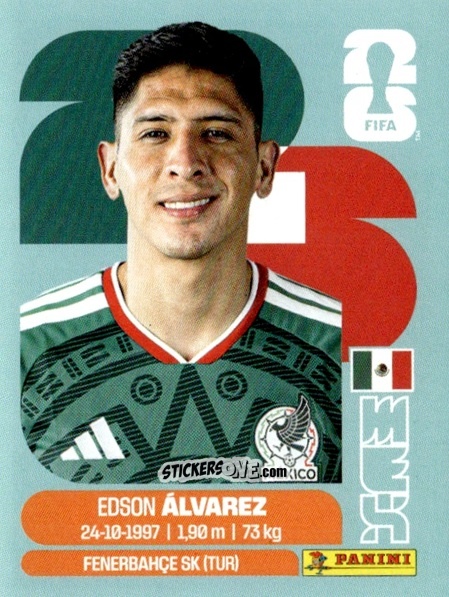 Figurina Edson Alvarez - Fifa World Cup 2026. Standard Edition n. MEX10 - Panini