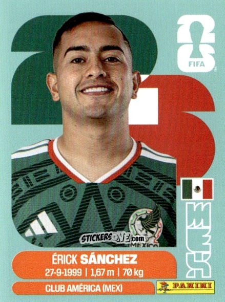 Sticker Érick Sánchez - Fifa World Cup 2026. Standard Edition n. MEX14 - Panini