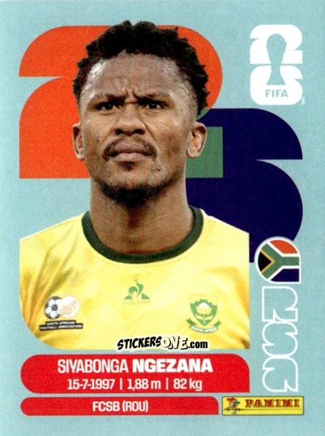 Cromo Siyabonga Ngezana - Fifa World Cup 2026. Standard Edition n. RSA8 - Panini