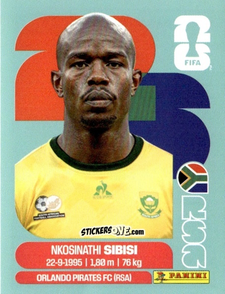 Cromo Nkosinathi Sibisi - Fifa World Cup 2026. Standard Edition n. RSA10 - Panini