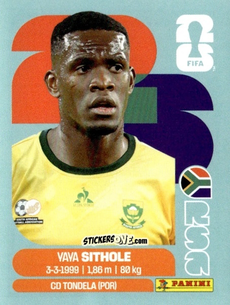 Figurina Yaya Sithole - Fifa World Cup 2026. Standard Edition n. RSA15 - Panini