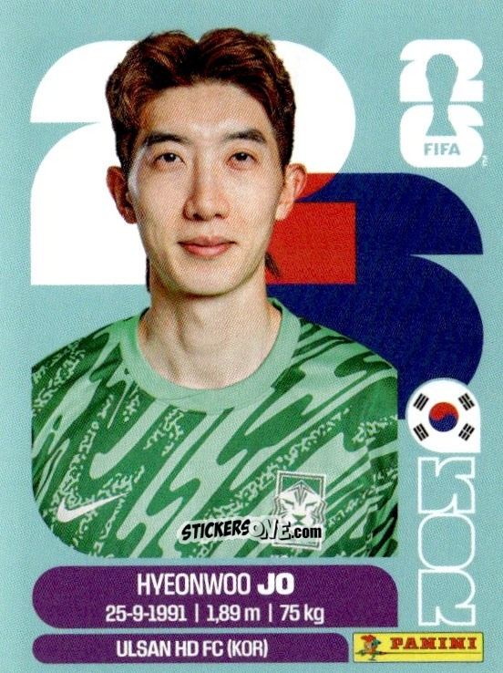 Cromo Hyeon-woo Jo - Fifa World Cup 2026. Standard Edition n. KOR2 - Panini