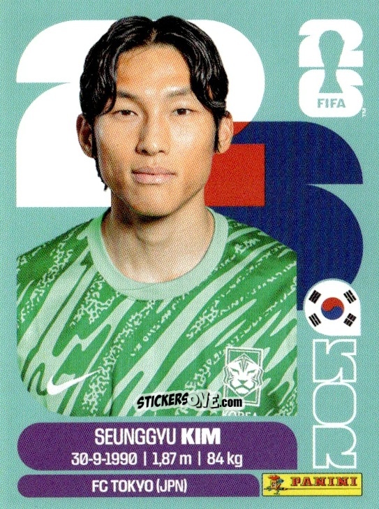 Figurina Seung-Gyu Kim - Fifa World Cup 2026. Standard Edition n. KOR3 - Panini