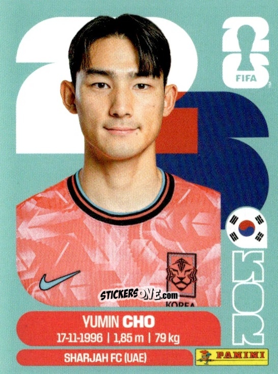 Cromo Yu-min Cho - Fifa World Cup 2026. Standard Edition n. KOR5 - Panini