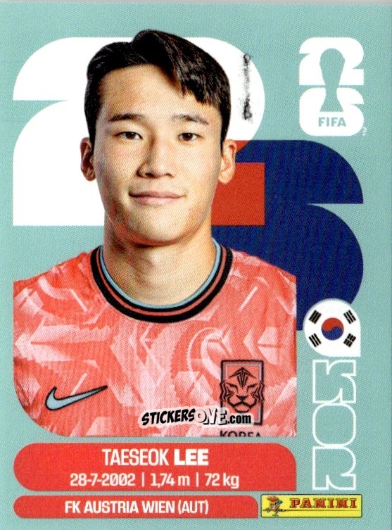 Cromo Tae-seok Lee - Fifa World Cup 2026. Standard Edition n. KOR8 - Panini