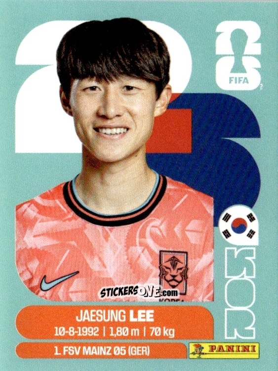 Cromo Lee Jae-Sung - Fifa World Cup 2026. Standard Edition n. KOR10 - Panini