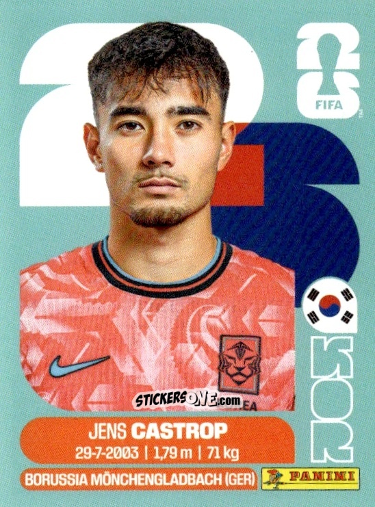 Cromo Jens Castrop - Fifa World Cup 2026. Standard Edition n. KOR15 - Panini