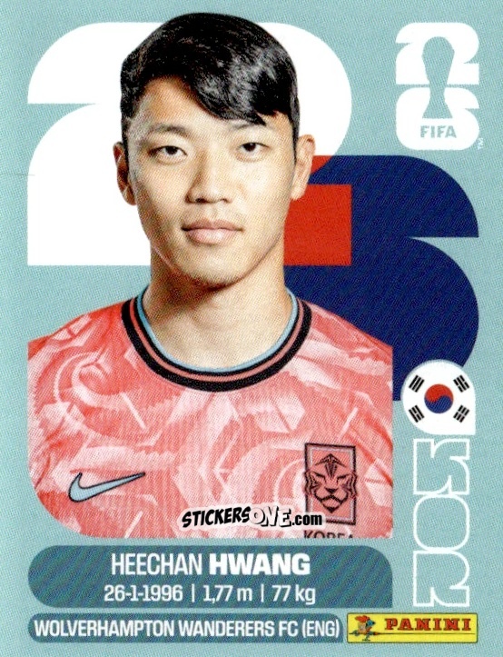 Cromo Hee-chan Hwang - Fifa World Cup 2026. Standard Edition n. KOR19 - Panini