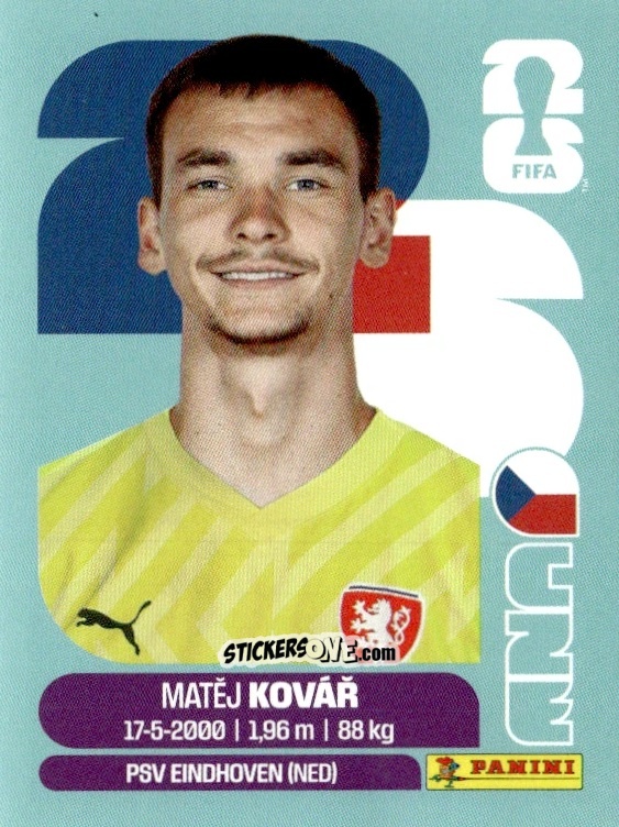 Figurina Matej Kovar - Fifa World Cup 2026. Standard Edition n. CZE2 - Panini