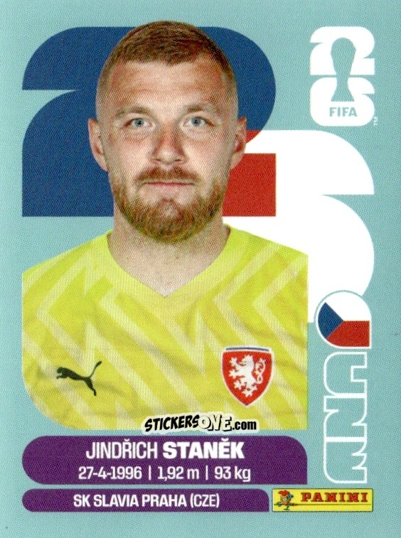 Figurina Jindrich Stanek - Fifa World Cup 2026. Standard Edition n. CZE3 - Panini