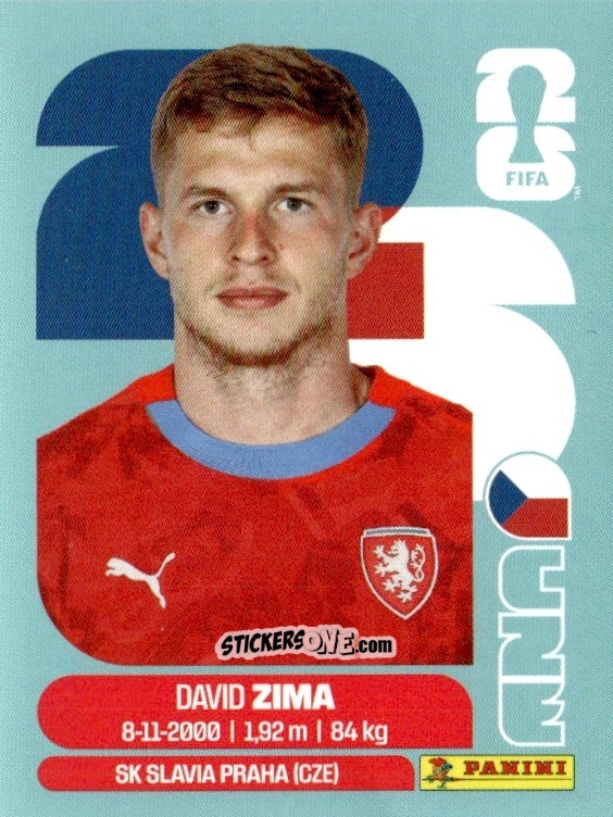 Cromo David Zima - Fifa World Cup 2026. Standard Edition n. CZE8 - Panini