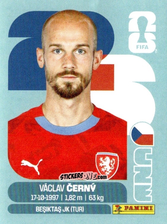 Figurina Václav Cerný - Fifa World Cup 2026. Standard Edition n. CZE18 - Panini