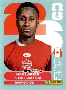 Cromo Richie Laryea - Fifa World Cup 2026. Standard Edition n. CAN6 - Panini