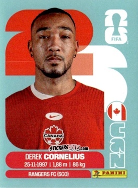 Cromo Derek Cornelius - Fifa World Cup 2026. Standard Edition n. CAN7 - Panini