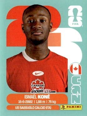 Cromo Ismaël Koné - Fifa World Cup 2026. Standard Edition n. CAN11 - Panini