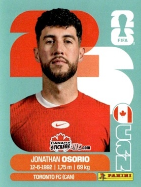 Cromo Jonathan Osorio - Fifa World Cup 2026. Standard Edition n. CAN12 - Panini