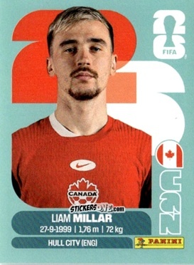 Cromo Liam Millar - Fifa World Cup 2026. Standard Edition n. CAN18 - Panini