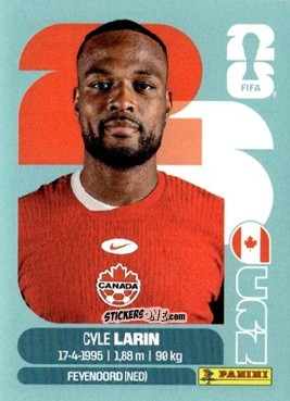 Figurina Cyle Larin - Fifa World Cup 2026. Standard Edition n. CAN19 - Panini