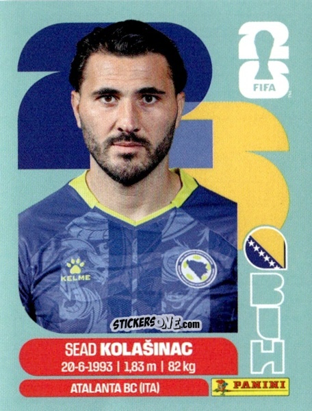 Cromo Sead Kolasinac - Fifa World Cup 2026. Standard Edition n. BIH4 - Panini