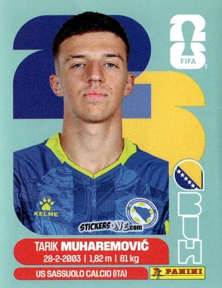 Figurina Tarik Muharemovic - Fifa World Cup 2026. Standard Edition n. BIH5 - Panini