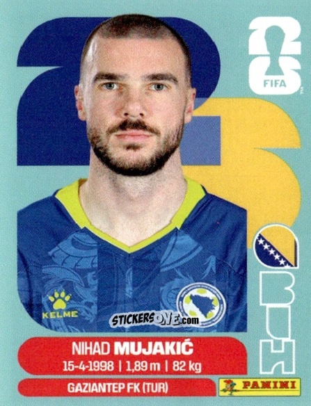 Cromo Nihad Mujakic - Fifa World Cup 2026. Standard Edition n. BIH6 - Panini
