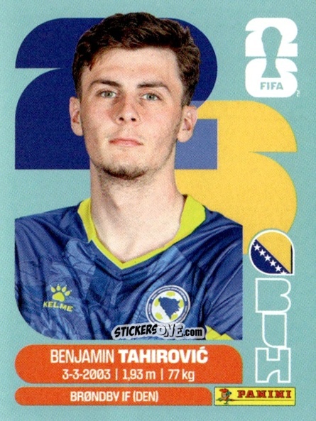 Figurina Benjamin Tahirovic - Fifa World Cup 2026. Standard Edition n. BIH9 - Panini
