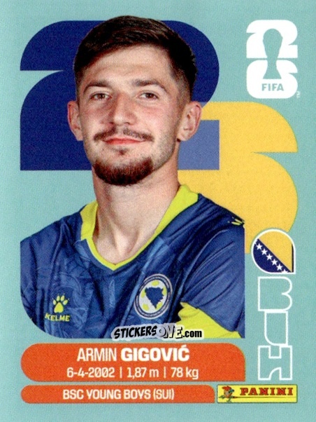 Figurina Armin Gigovic - Fifa World Cup 2026. Standard Edition n. BIH10 - Panini